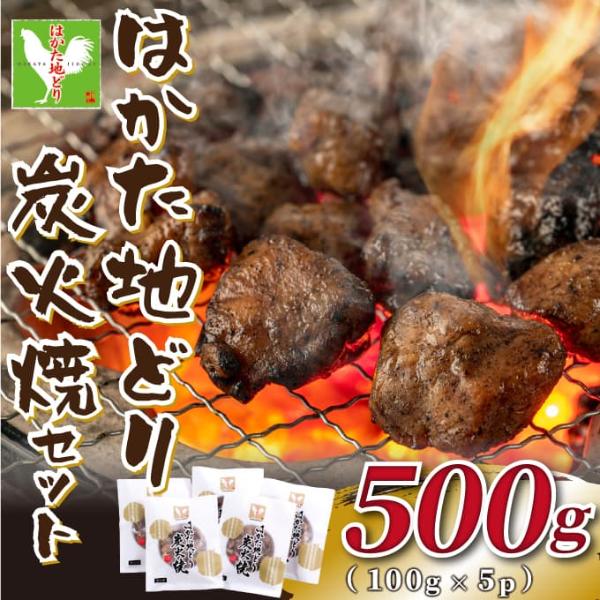 【MEAT PLUS】はかた地どり炭火焼セット500ｇ（100ｇ×5ｐ）