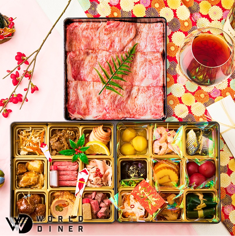 【WORLD DINER】極撰肉おせち2026「千歳」-chitose-三段重19品 大判リブローススライス付