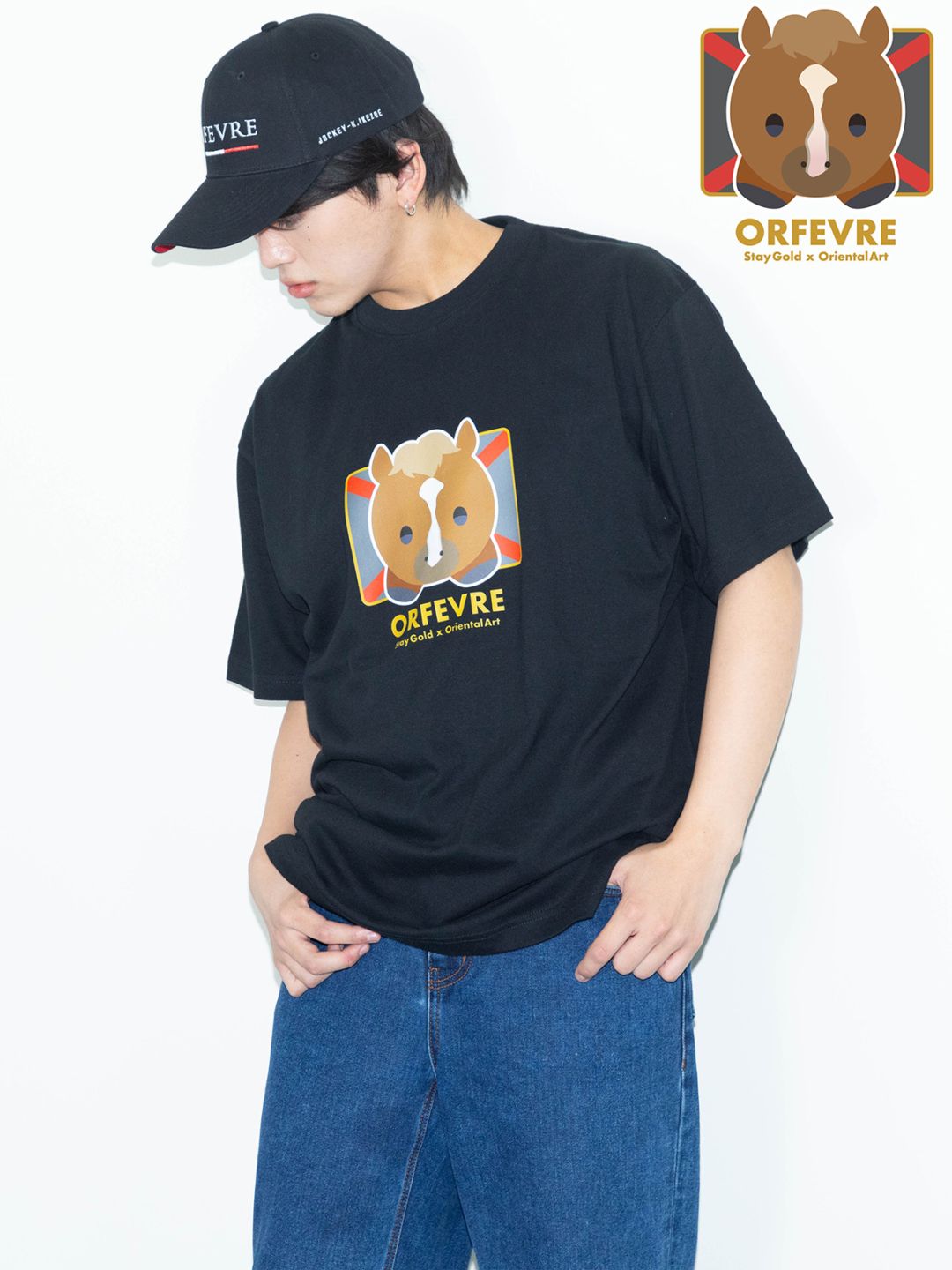 競馬 Tシャツ Lサイズ オルフェーヴル　非売品　JRA ② LEGEND HORSEシリーズ第2弾 「宝塚記念」オルフェーヴルTシャツ
