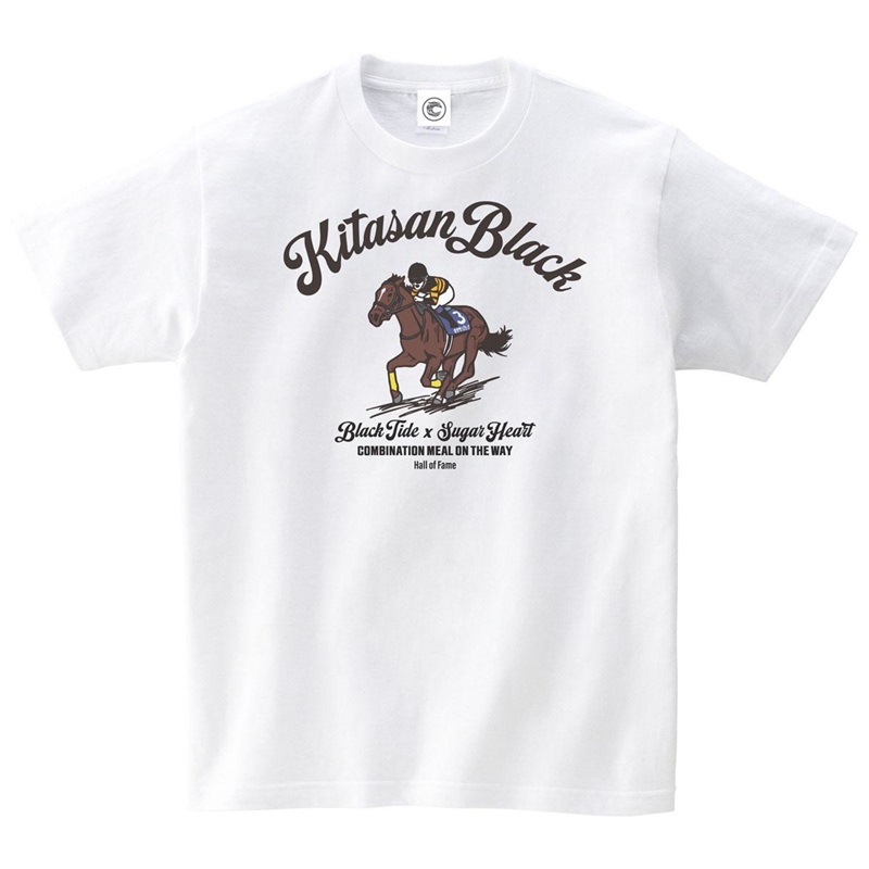 ◆　競馬　JRA　◆　キタサンブラック　◆　大阪杯　◆　数量限定Tシャツ　◆ キタサンブラック 競走馬コレクション コットンTシャツ ホワイト