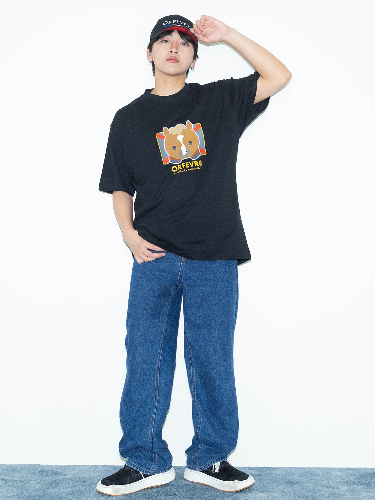 競馬 Tシャツ Lサイズ オルフェーヴル　非売品　JRA ② オルフェーヴル・ベースボールシャツ | 競走馬から探す,オ