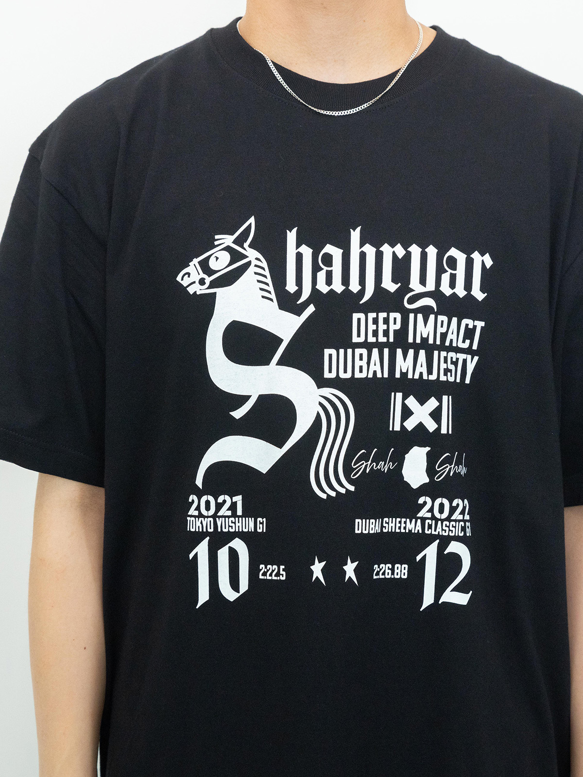 ◆ 競馬 JRA ◆ シャフリヤール ◆ 日本ダービー ◆数量限定シャツ◆ シャフリヤール・Tシャツ(黒) | netkeibaTOPおすすめ | netkeiba