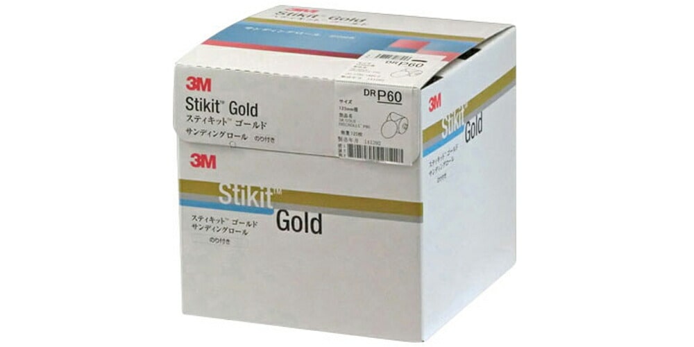 3M スリーエム スティキット ゴールド ディスクロール 穴なし 粒度 320 125ｍｍ径 250枚入 4ロール (ケース販売) DR 320 GOL 取寄