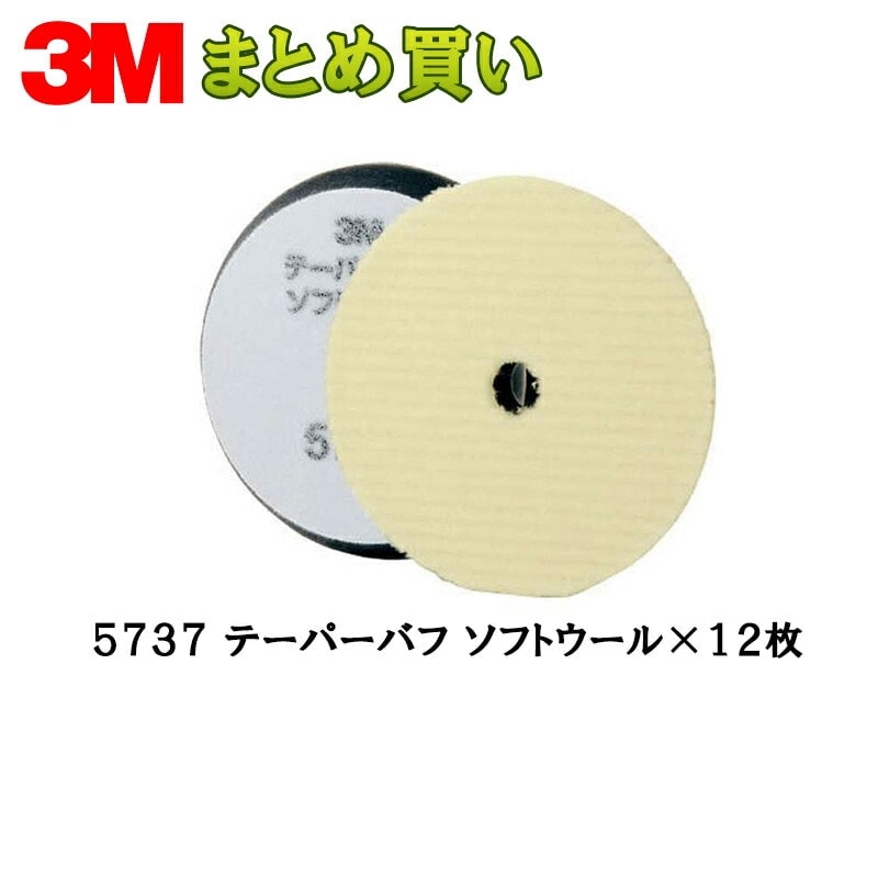 3M スリーエム テーパーバフ ソフトウール 5737 170ｍｍ径 12枚 (ケース販売) 5737 取寄