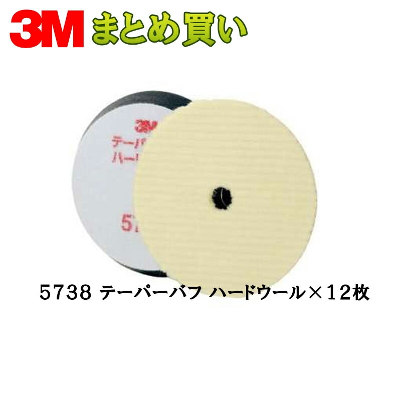 3M スリーエム テーパーバフ ハードウール 5738 170ｍｍ径 12枚 (ケース販売) 5738 取寄