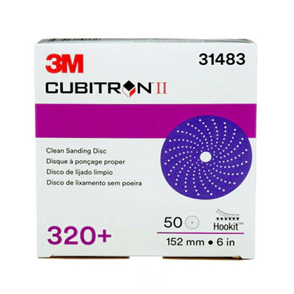 3M スリーエム キュービトロン2 フッキット クリーンサンディング ディスク 31483 粒度 320+ 152ｍｍ径 50枚入 1箱 31483 AAD B 取寄
