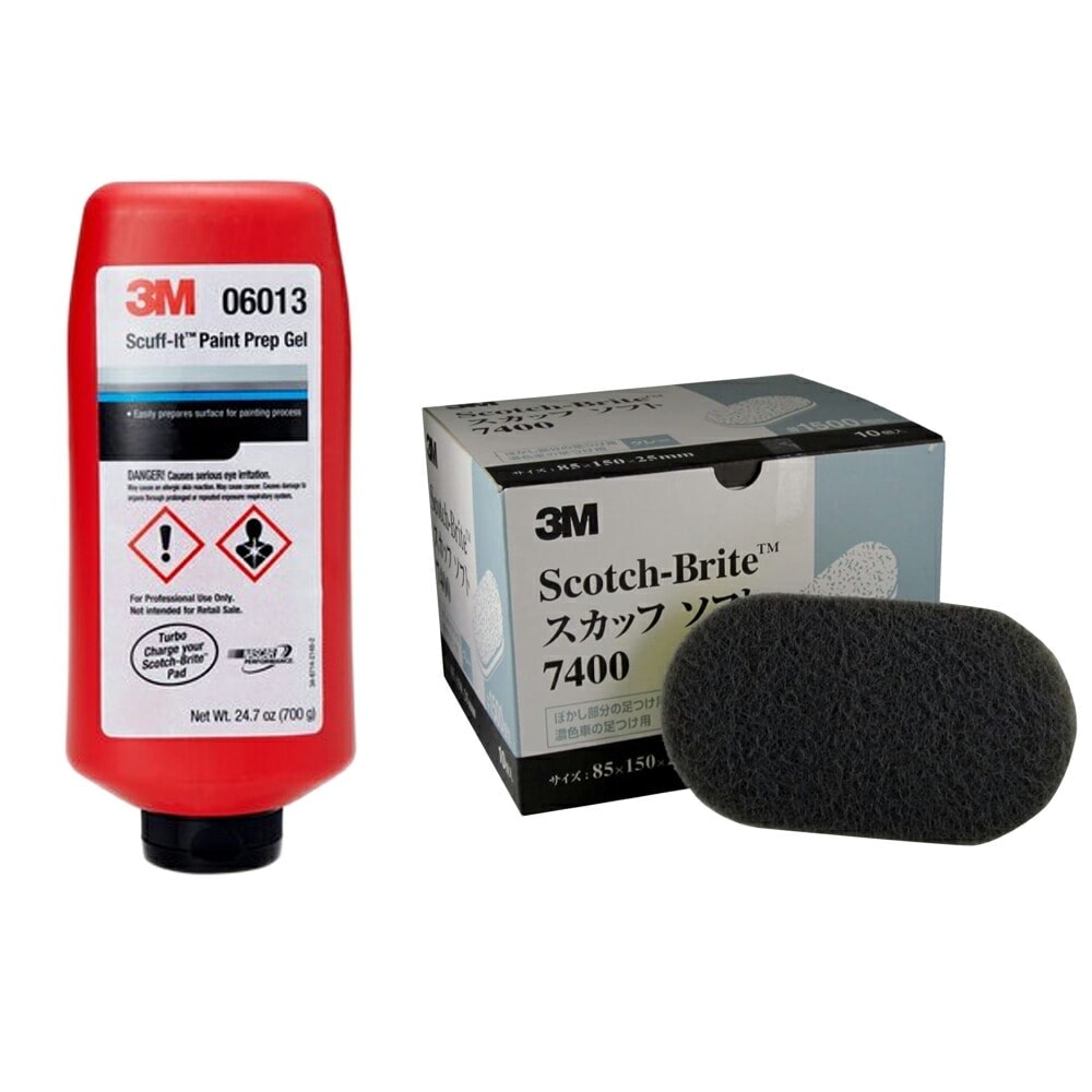 【足付けセット】 3M スリーエム 6013 スカッフ ジェル 700g 1本 & 7400 スカッフソフト 10枚入 1箱 即日発送