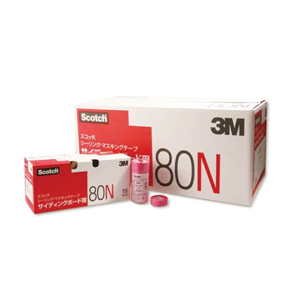 3M  80N シーリングマスキングテープ サイディングボード用 80N 18ミリ  70個入  取寄