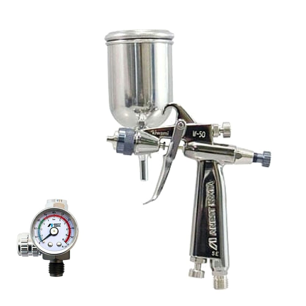 ゲージ付大特価 アネスト岩田 超小形自動車補修専用スプレーガン(重力式) W-50-136BGC 重力式 1.3口径 カップセット 即日発送