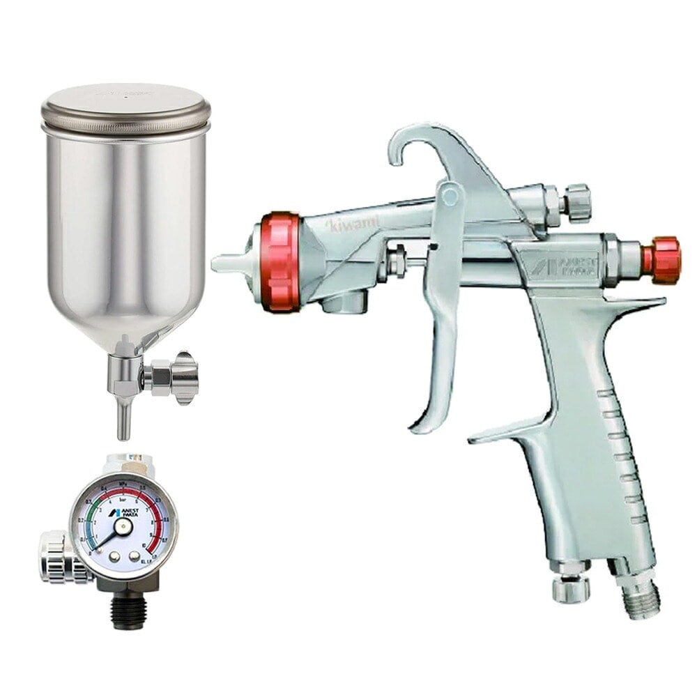 カップゲージ付大特価 アネスト岩田 自動車補修専用スプレーガン(重力式) KIWAMI-1-14KP6 重力式 1.4口径 即日発送