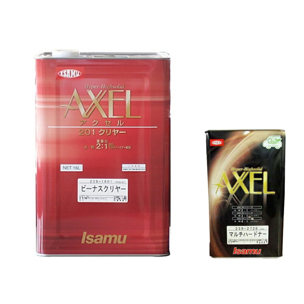 イサム塗料 アクセル201ビーナスクリヤー 16L 硬化剤3.5Lセット 取寄