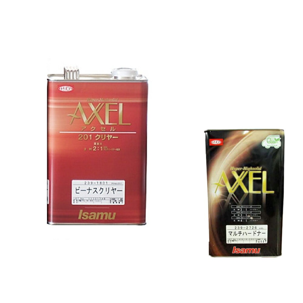 イサム塗料 アクセル201ビーナスクリヤー3.5L 硬化剤0.9Lセット 取寄