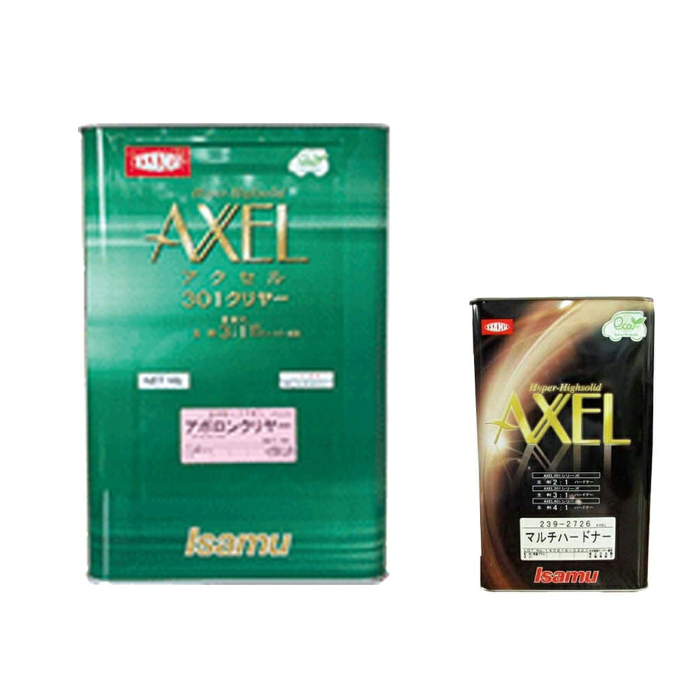 イサム塗料 アクセル301アポロンクリヤー 16L 硬化剤3.5Lセット 取寄