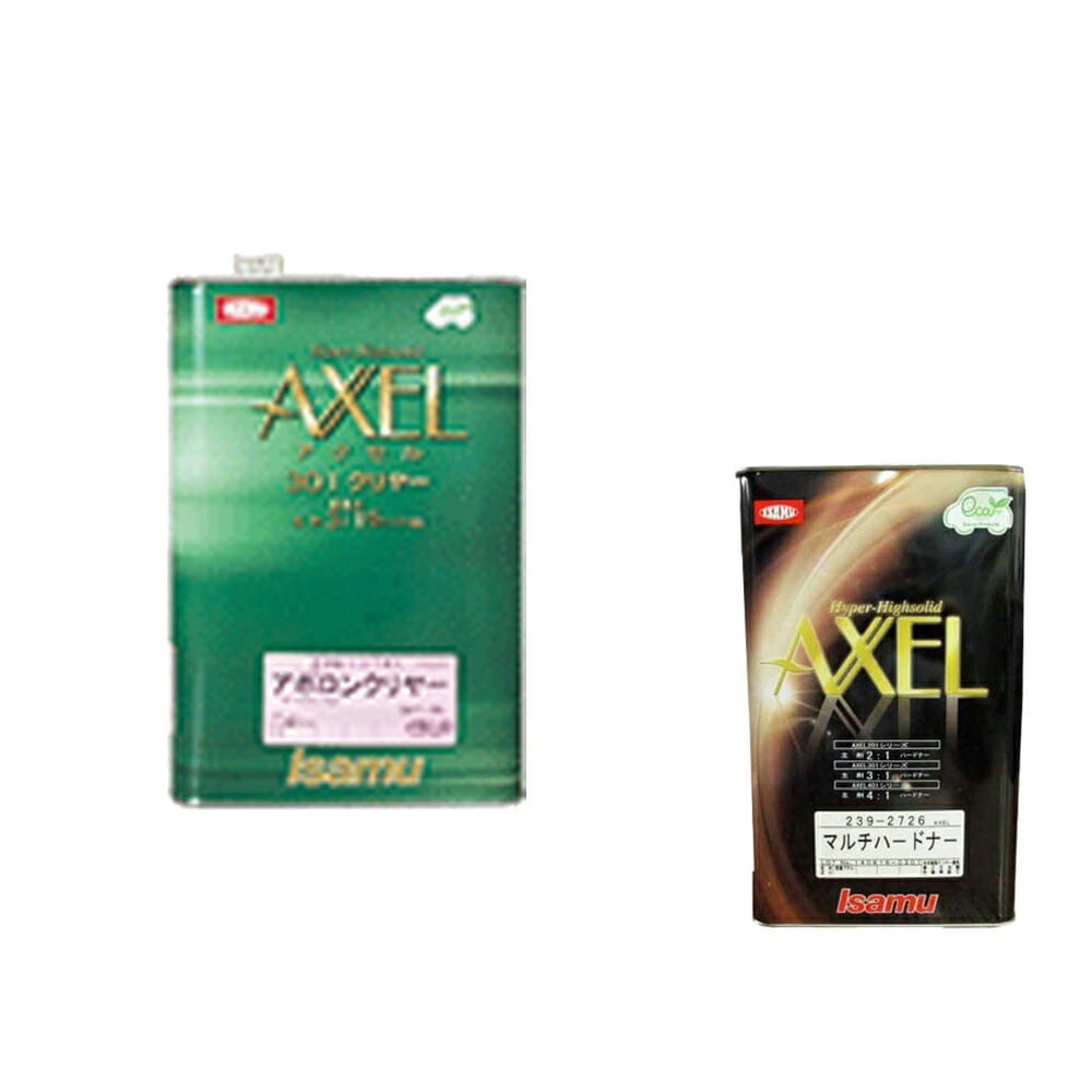 イサム塗料 アクセル301アポロンクリヤー 3.5L 硬化剤0.9Lセット 取寄