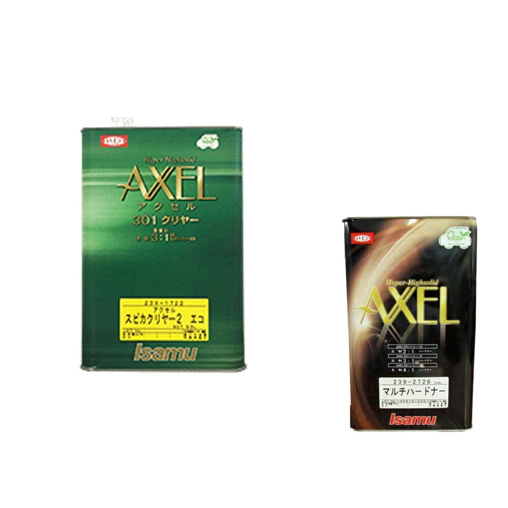 イサム塗料 アクセルスピカクリヤー2エコ 3.5L 硬化剤0.9Lセット 取寄