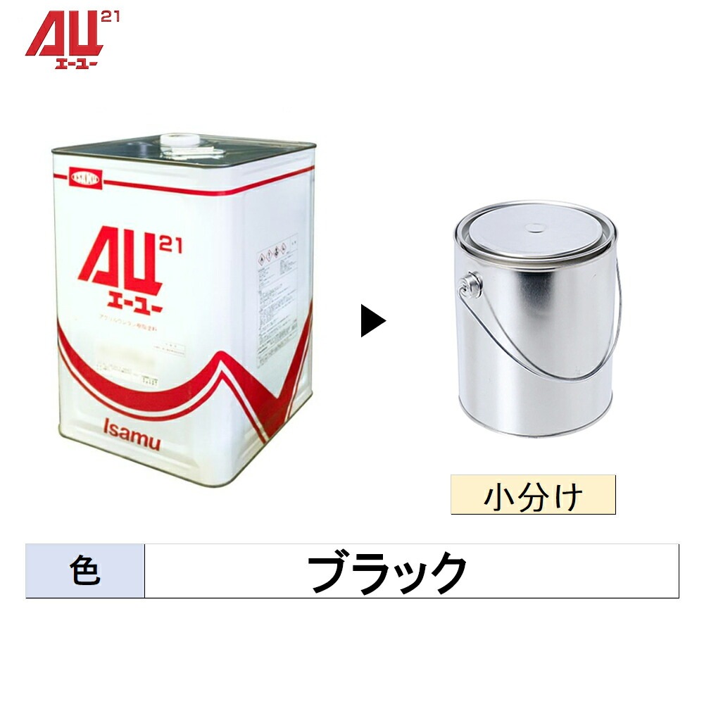 イサム塗料 小容量サイズ 248-3500-1 AU21 ブラック 0.5kg～4kg (小分け販売)  取寄