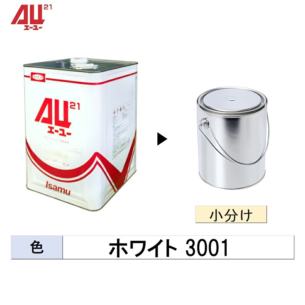イサム塗料 小容量サイズ 248-3001-1 AU21 ホワイト3001 0.5kg～3kg (小分け販売) 取寄