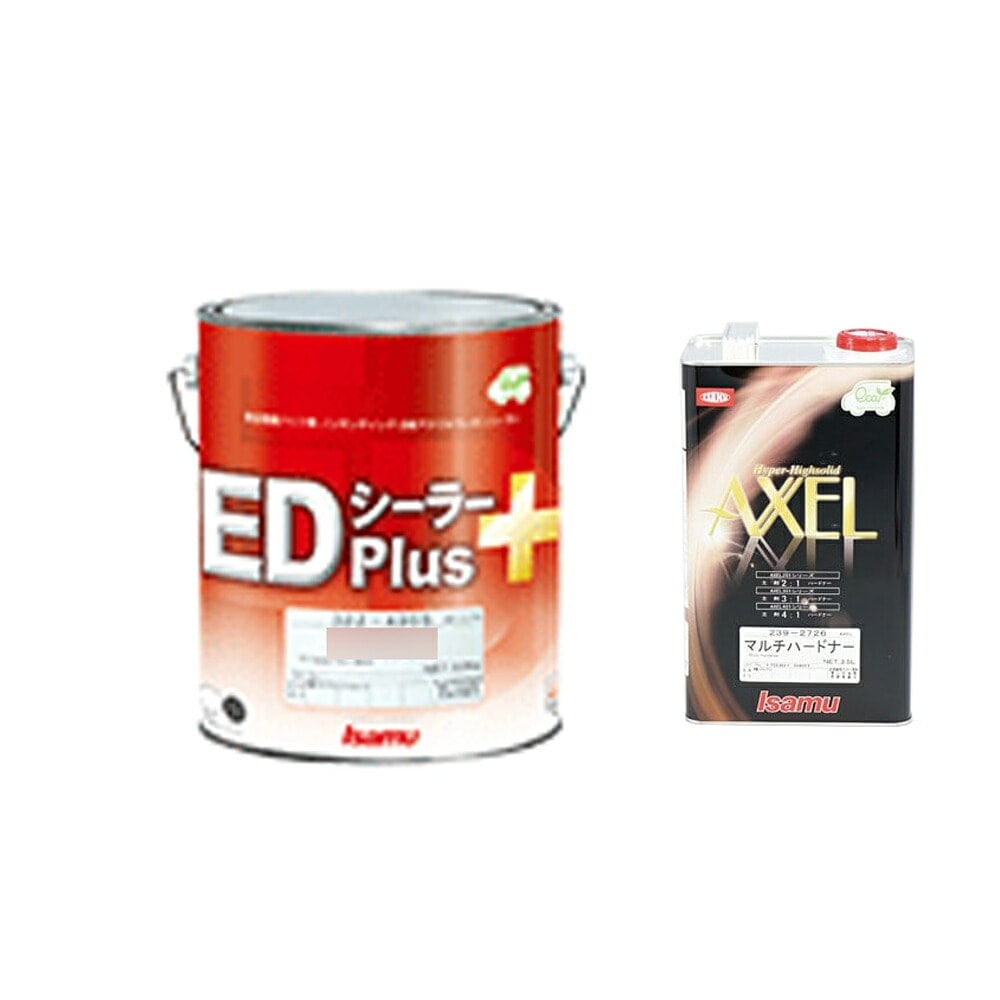 イサム塗料 硬化剤セット EDシーラーPlus 3.6kg+アクセルマルチハードナー0.9L 取寄