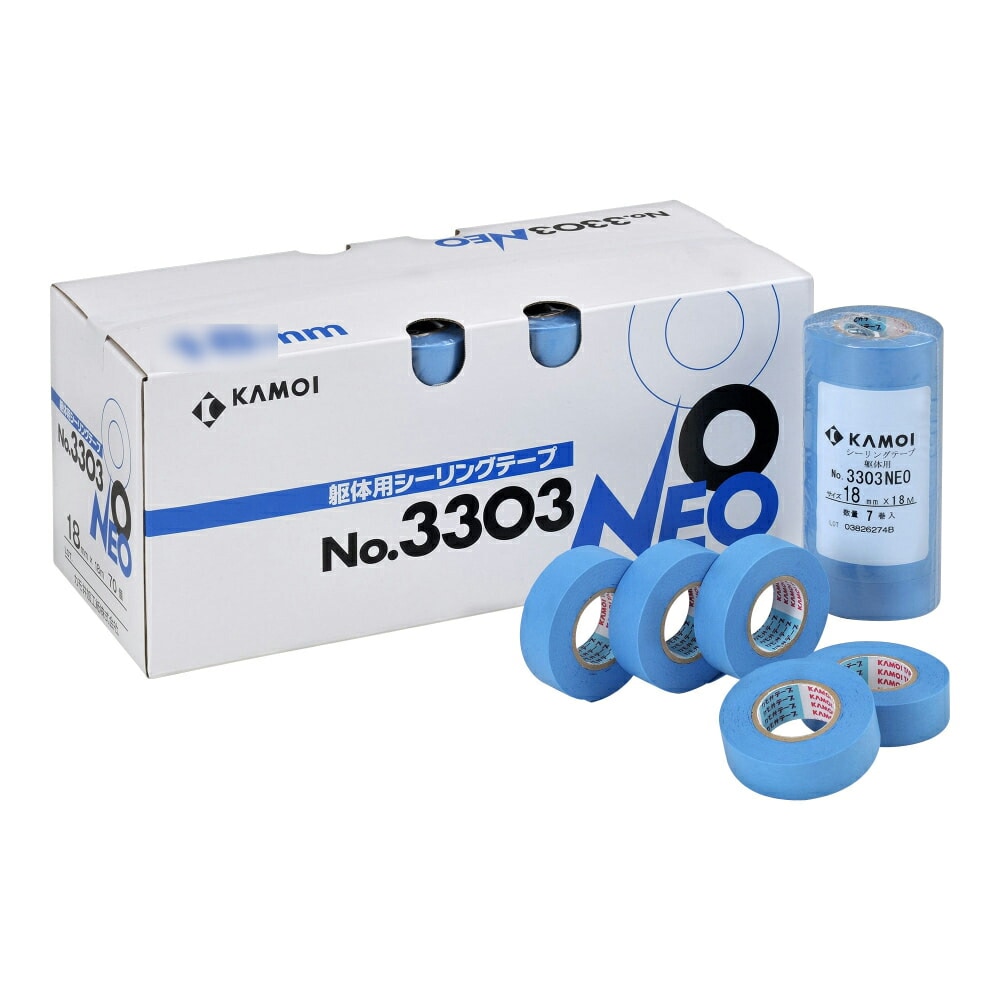 カモ井加工紙NO.3303ーNEO 躯体用シーリングマスキングテープ21ﾐﾘ 60個入 1小箱 取寄