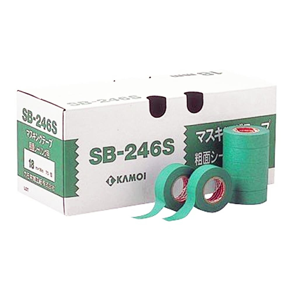 カモ井加工紙NO.SB246S シーリング用マスキングテープ 粗面サイディングボード用 21ﾐﾘ 60個入 1小箱 取寄