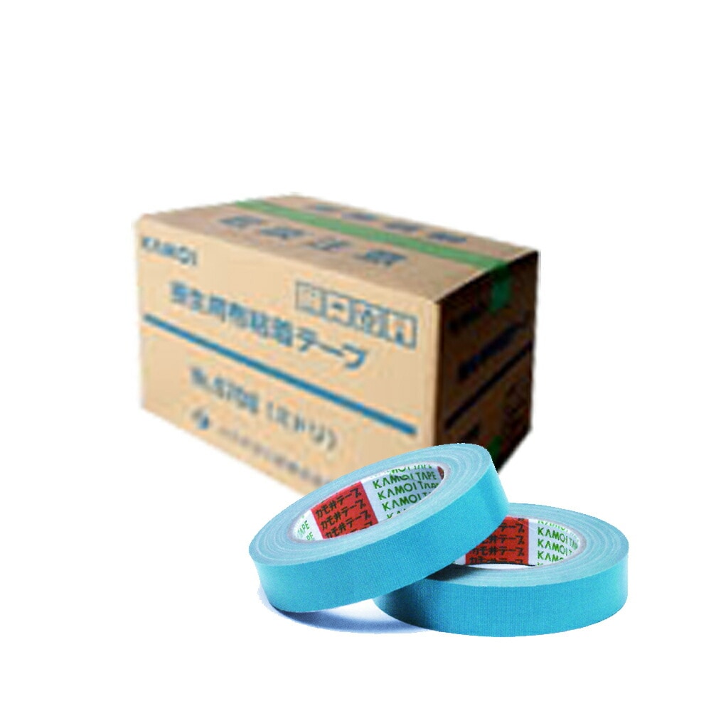 カモ井加工紙 NO.6708 吹付塗装用布粘着テープ ｿﾗ個入無包装25ﾐﾘ 60個入 1ケース ケース販売 取寄