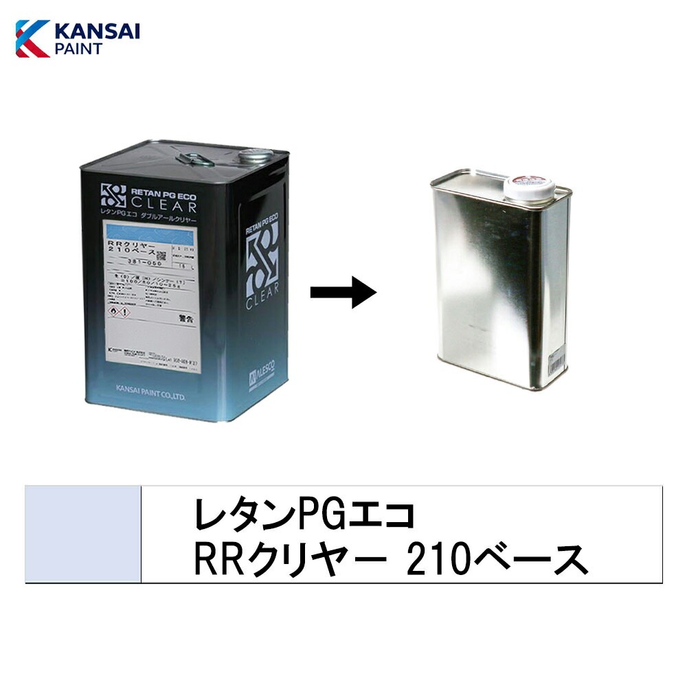 関西ペイント 小容量サイズ 381-050 レタンPG エコ RRクリヤー 210ベース 0.5kg～4kg(小分け販売) 取寄