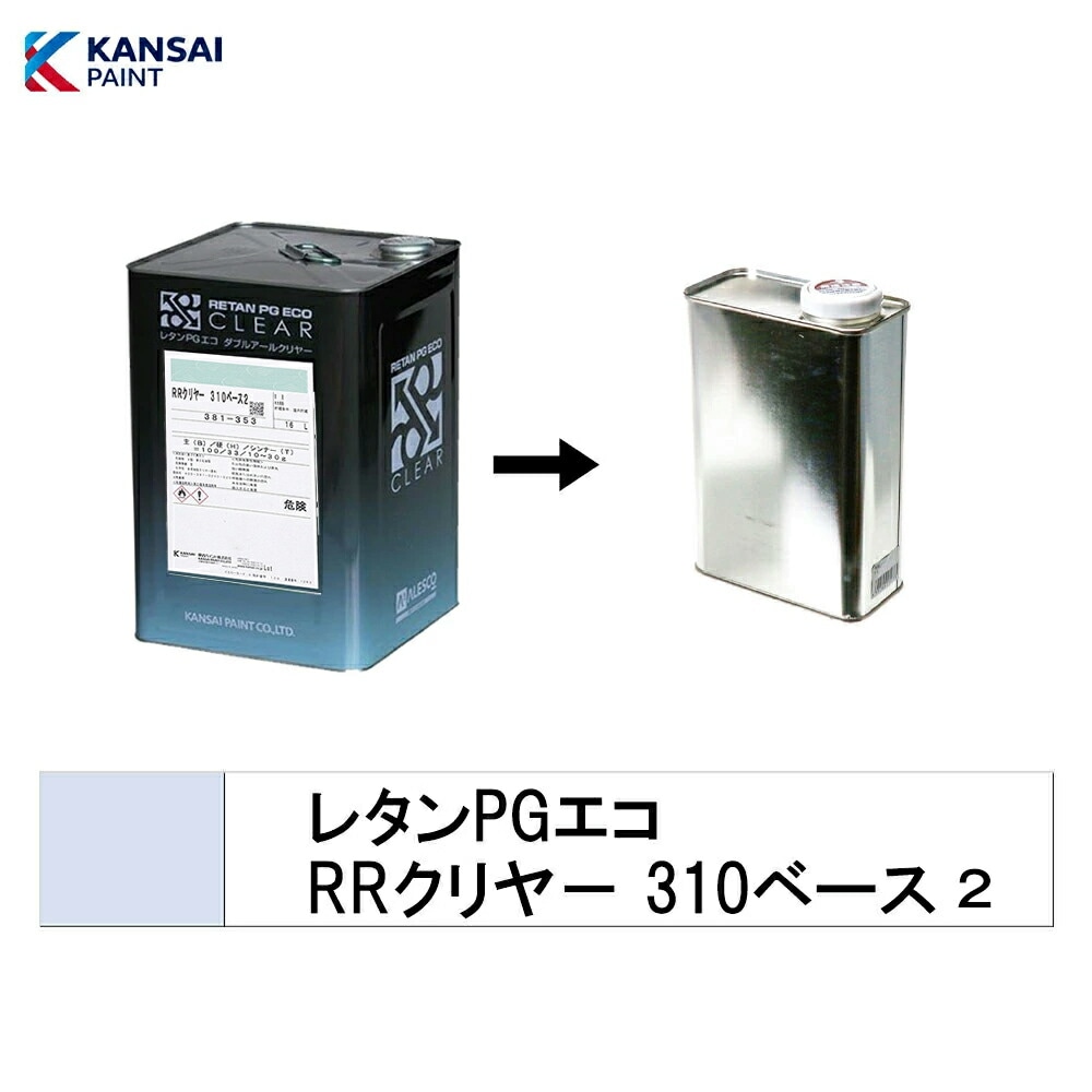 関西ペイント 小容量サイズ  381-353 レタンPG エコ RRクリヤー 310 ベース2　500g～4kg (小分け販売) 取寄