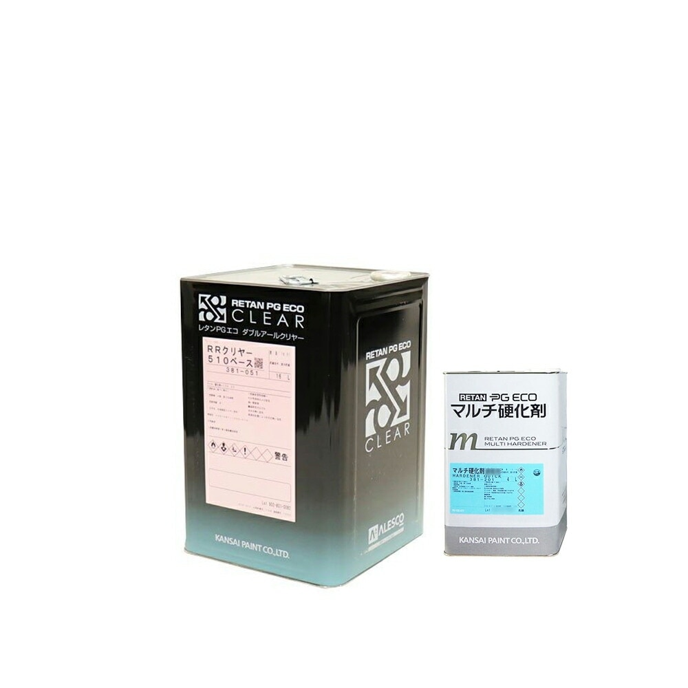 関西ペイント レタンPG エコRRクリヤー510ベース16L＋レタンPG エコマルチ 硬化剤 4L (クリヤーセット) 取寄