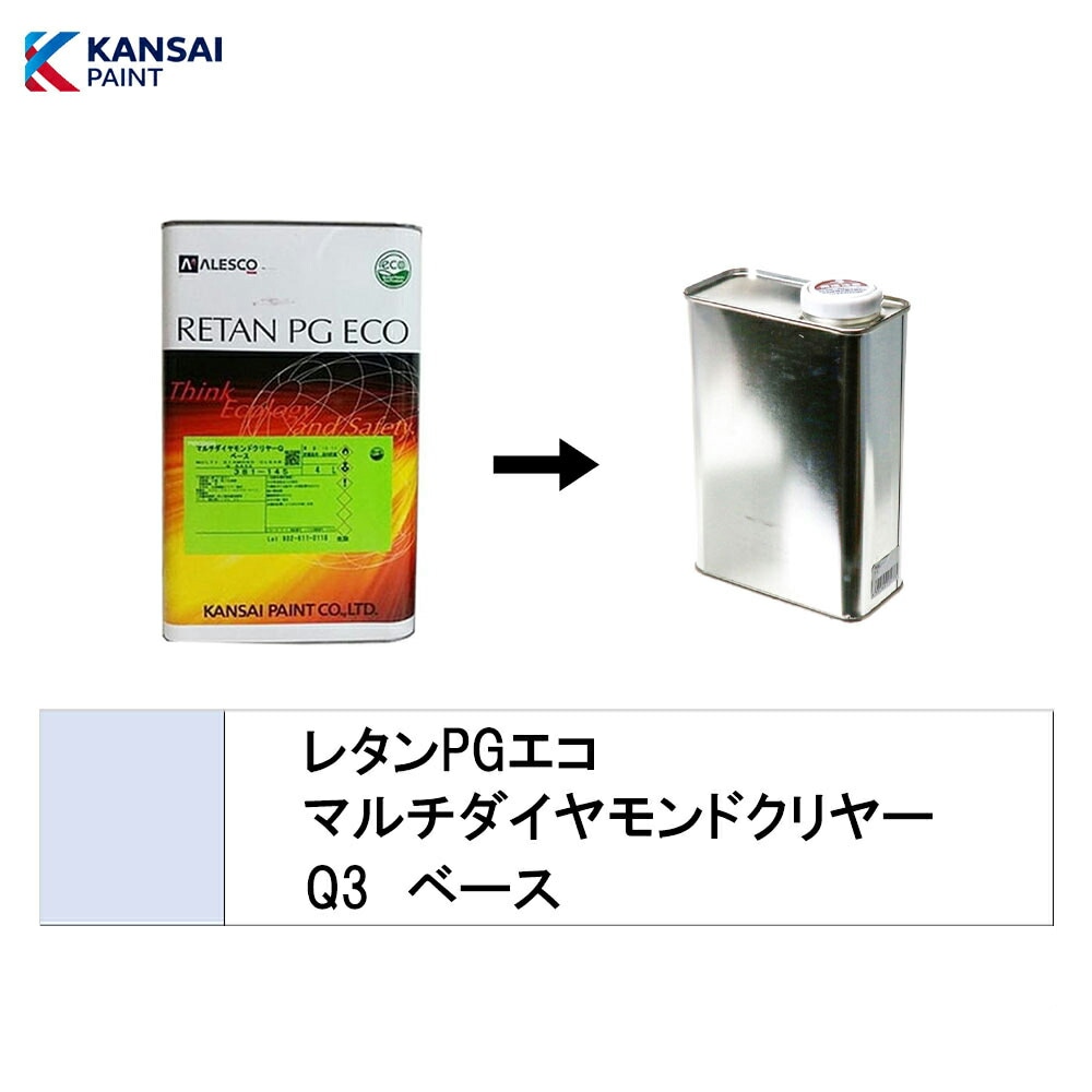 関西ペイント 小容量サイズ  381-247 レタンPGエコ マルチダイヤモンドクリヤー Q3 ベース 500g～3kg (小分け販売) 取寄