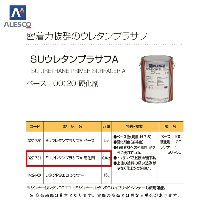 関西ペイント 327-731 SUウレタンプラサフA硬化剤 0.8kg 取寄