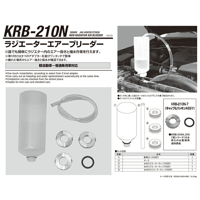 江東産業 KRB-210N ラジエーターエアーブリーダ－ 取寄