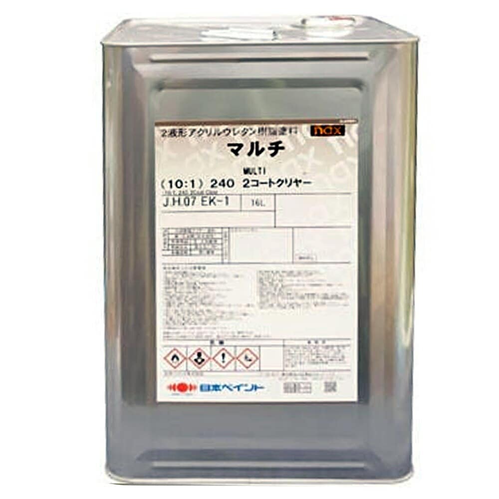 日本ペイント 1008253 naxマルチ (10:1)240 2コートクリヤー 16L×1缶 取寄
