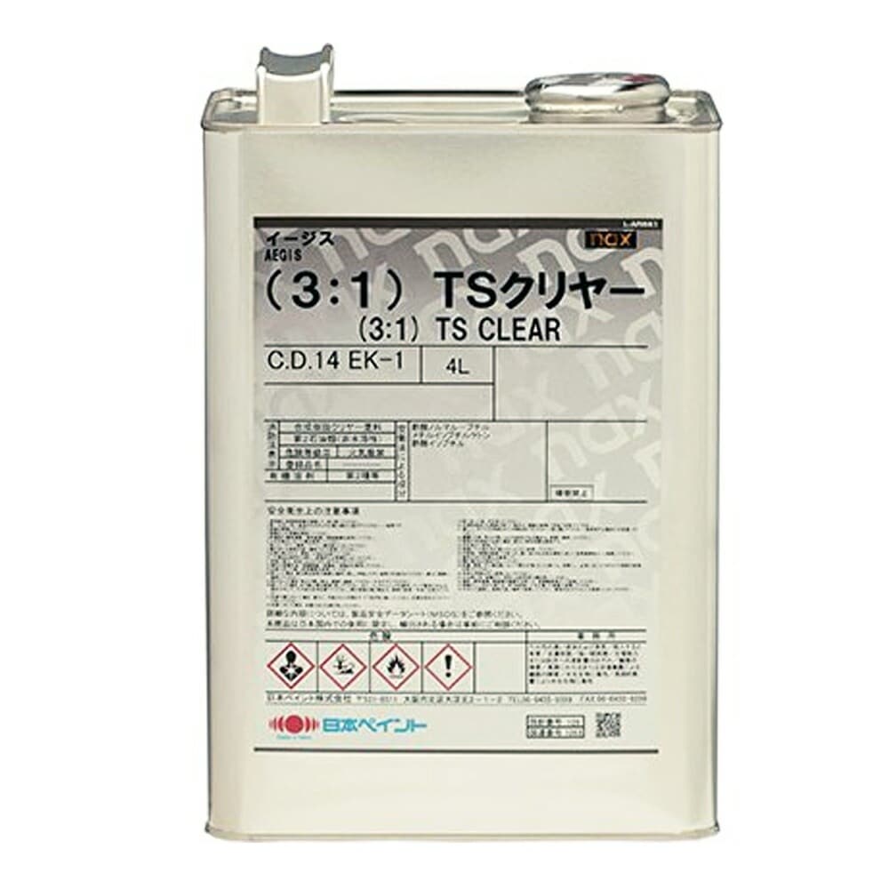 日本ペイント 3026649 naxイージス(3:1)TSクリヤー2 4L×1缶 取寄
