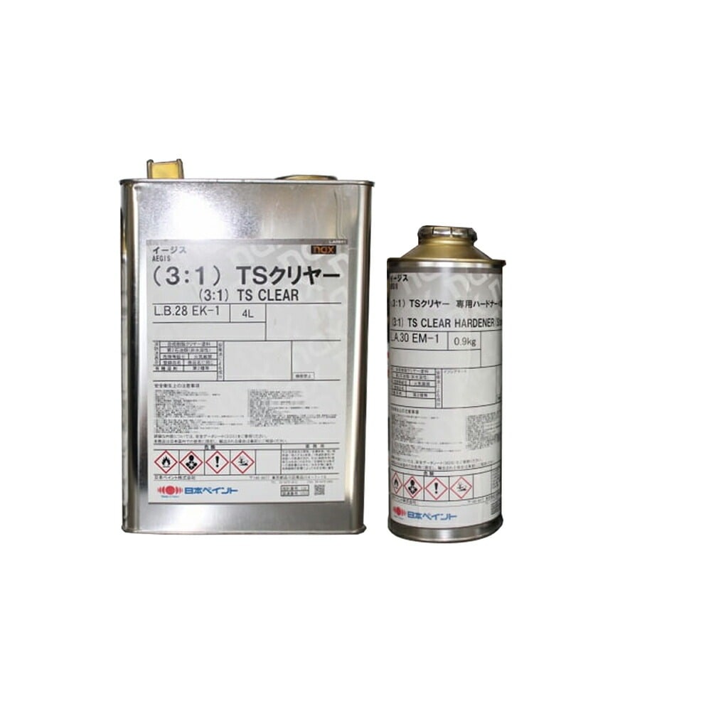 日本ペイント 3026649 naxイージス(3:1)TSクリヤー2 4L×1缶 + 硬化剤 (各1本 セット) 取寄