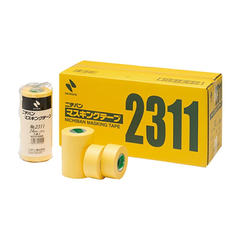 ニチバン NO.2311 車両用和紙マスキングテープ 9ﾐﾘ 120個入 1小箱 取寄