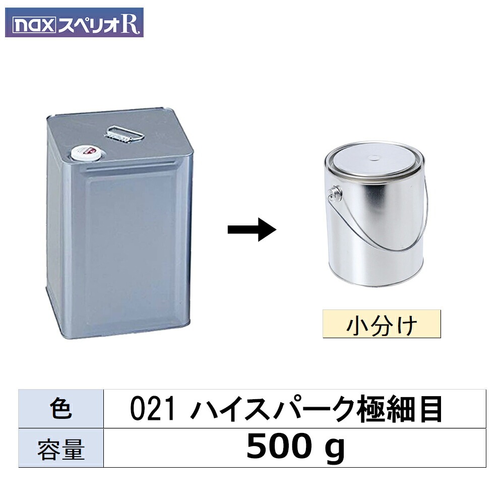 小容量サイズ 日本ペイント nax スペリオR 021 ハイスパーク極細目 小分け販売 500g 取寄