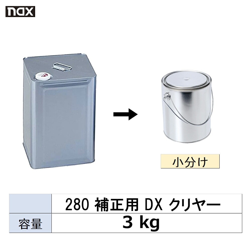 小容量サイズ 日本ペイント nax マルチ 280 補正用 DX クリヤー 小分け販売 3kg 取寄