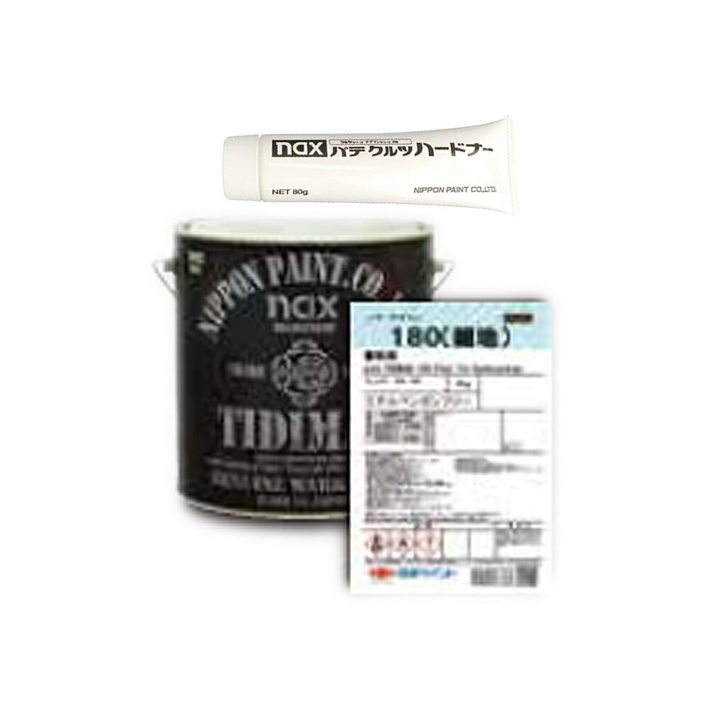 日本ペイント nax パテ チヂマン R 180 冬用 3kg + 硬化剤 (各1本 セット) 取寄