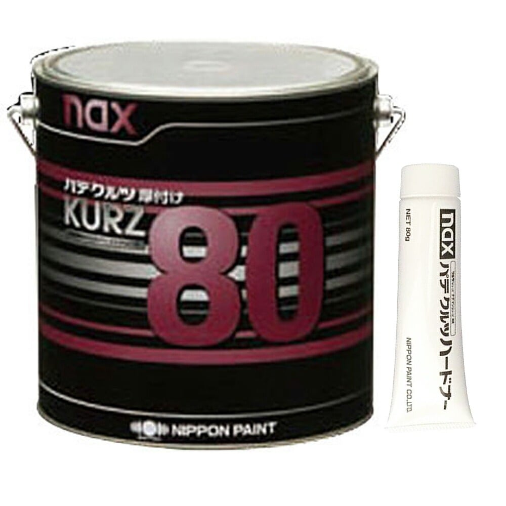日本ペイント nax パテ クルツ R 80 (厚付け) 冬用 3.5kg + 硬化剤 (各1本 セット) 取寄