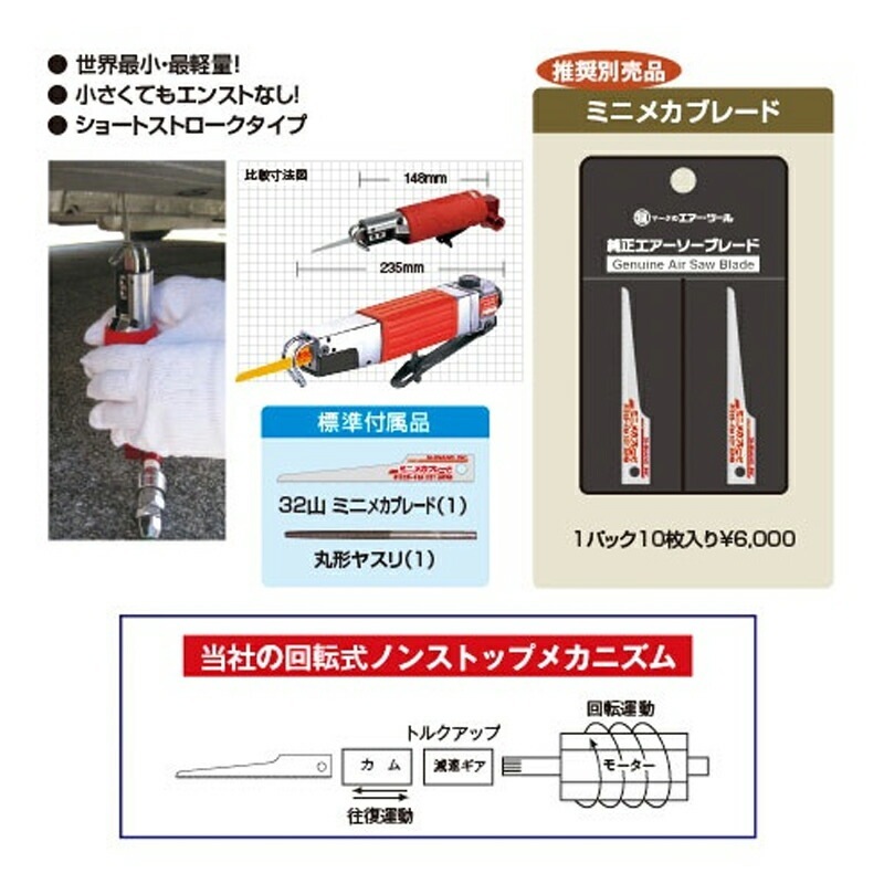 信濃機販 ミニメカソー ショートストロークタイプ SI-4740 取寄