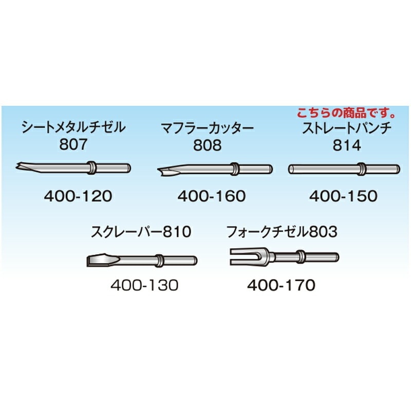 信濃機販 アクセサリー チゼル SI-4120A用 ストレートパンチ814 400-150 取寄