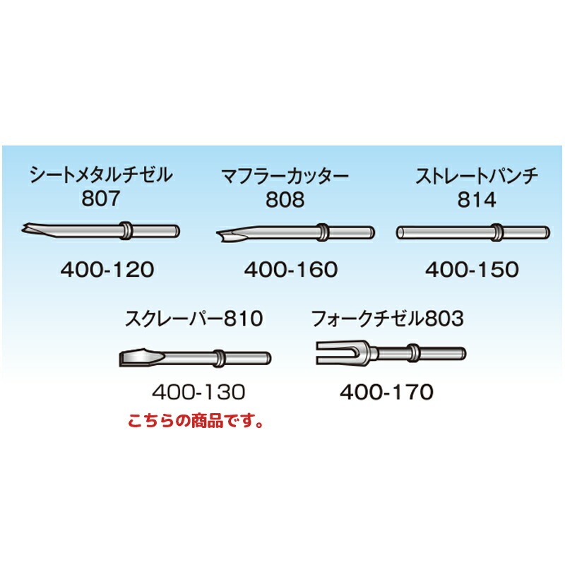信濃機販 アクセサリー チゼル SI-4120A用 スクレーパー810 400-130 取寄