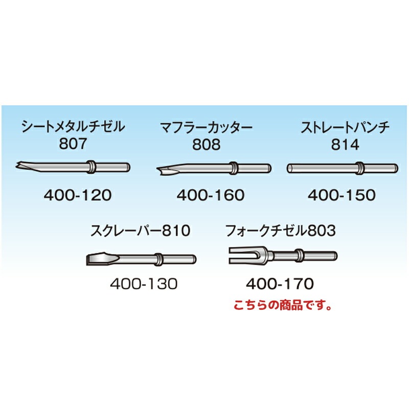 信濃機販 アクセサリー チゼル SI-4120A用 フォークチゼル803 400-170 取寄