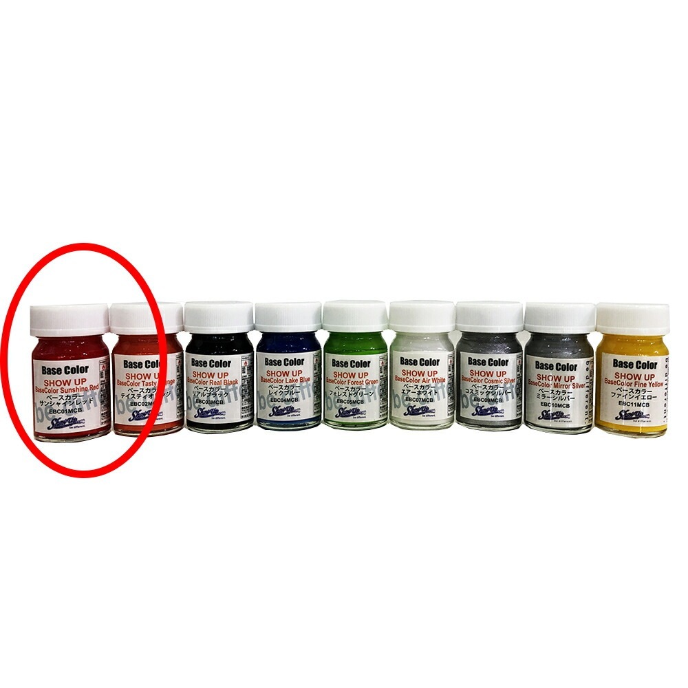SHOWUP ベースカラー EBC01MCB サンシャインレッド マイクロボトル 15g 取寄