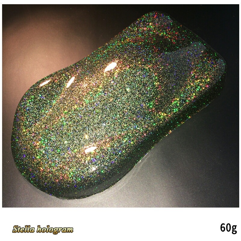 SHOWUP ステラホログラムフレーク SGH10 ステラゴールドレインボー 0.1mm 60g 取寄