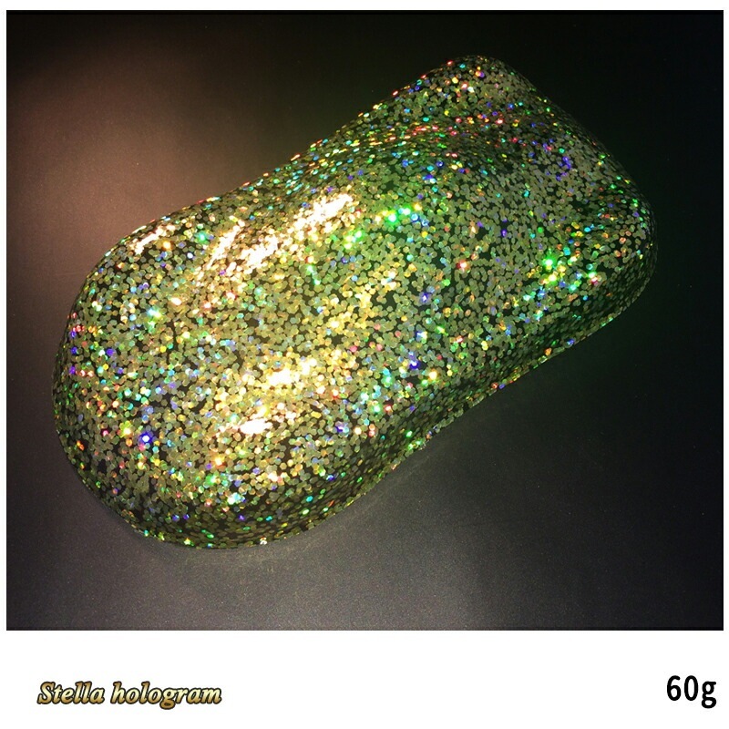 SHOWUP ステラホログラムフレーク SGH150 ステラゴールドレインボー 1.5mm 60g 取寄