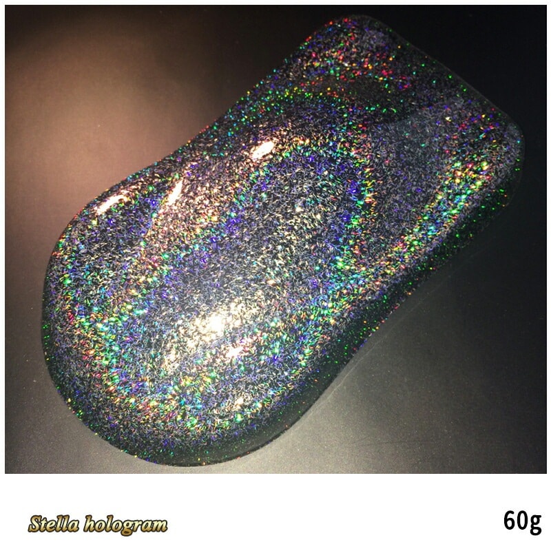 SHOWUP ステラホログラムフレーク SSLH10 ステラゴシルバーロングレインボー 1mm 60g 取寄
