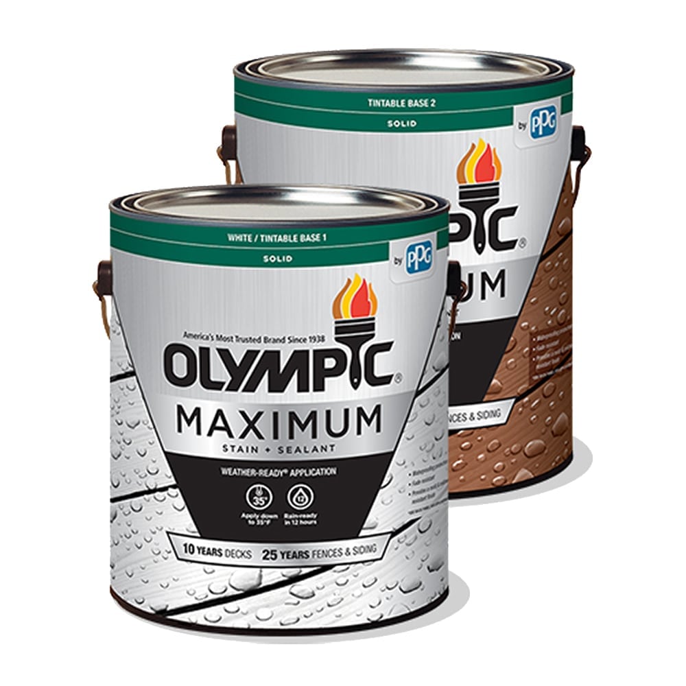 PPG オリンピック マキシマム ソリッド(塗り潰し・半造膜タイプ) No.85～112 1ガロン 3.785L 塗りつぶし色 高耐久 木材塗料 取寄