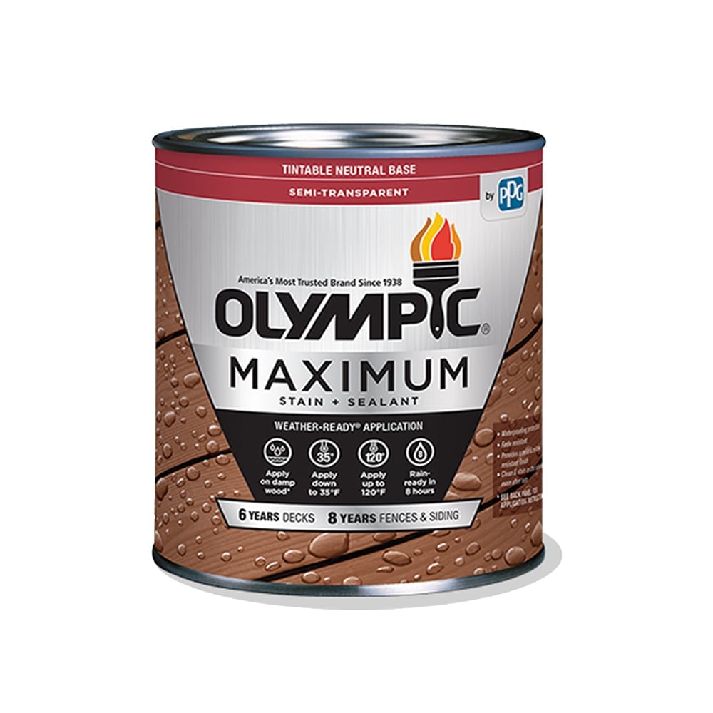 PPG オリンピック マキシマム セミトランスパーレント( 半透明・含浸タイプ ) No.34～48  1ガロン 3.785L 半透明色 高耐久 木材塗料 取寄