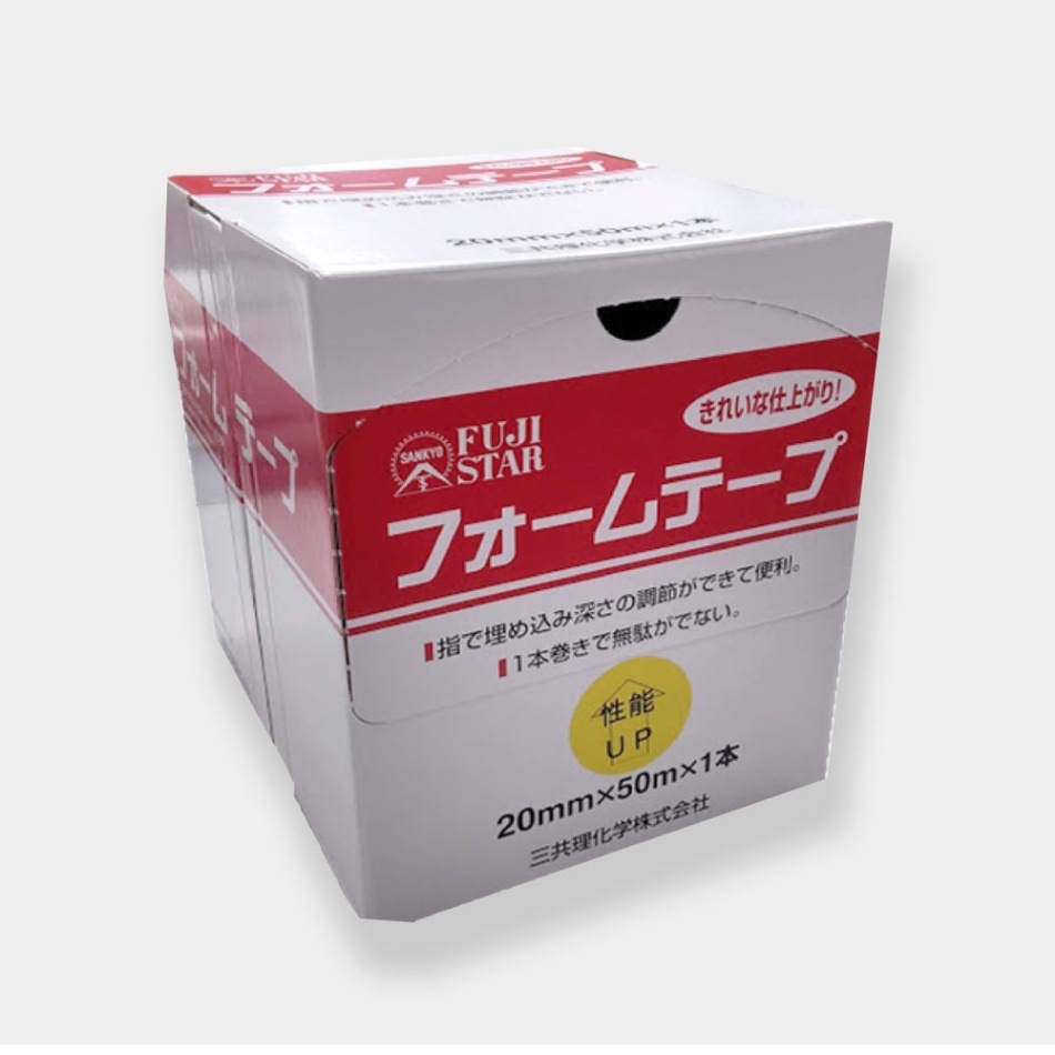 三共理化学 フォームテープ 隙間養生テープ 20mm×50M 1箱 取寄